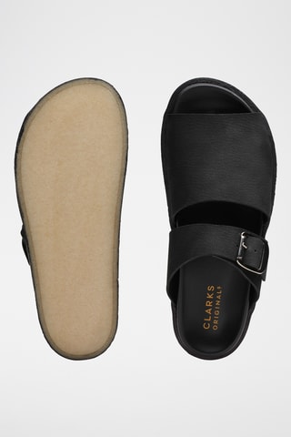 Mules plateformes en nubuck Crepe - Noir