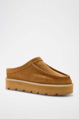 Sabots plateformes en nubuck Meare - Camel