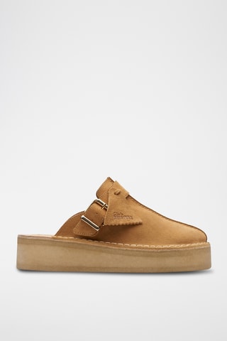 Sabots plateformes en nubuck TrekWedge - Camel