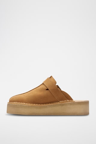 Sabots plateformes en nubuck TrekWedge - Camel