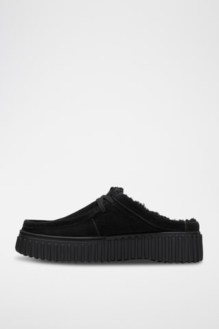 Sabots plateformes en nubuck Torhill - Noir