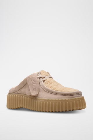 Mules plateformes en cuir Torhill - Beige