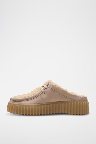 Mules plateformes en cuir Torhill - Beige
