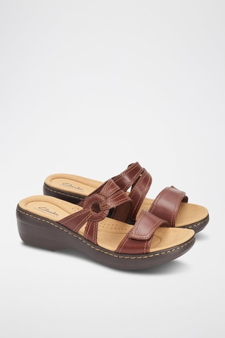 Mules à talons en cuir Merliah - Marron
