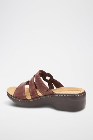 Mules à talons en cuir Merliah - Marron