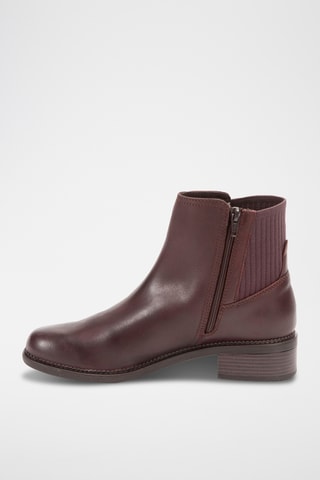 Bottines en cuir Maye - Bordeaux