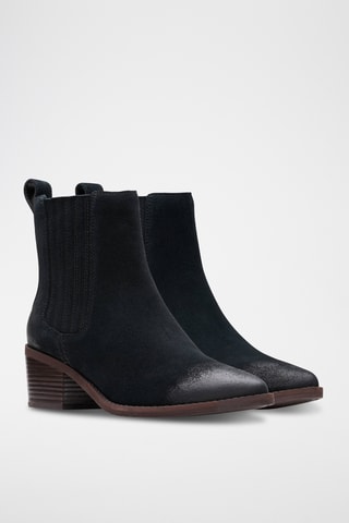 Bottines Chelsea en nubuck Morzine Top - Noir