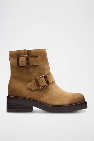 Bottines fourrées en nubuck Rebelle - Beige