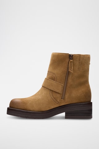Bottines fourrées en nubuck Rebelle - Beige
