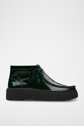 Bottines en cuir verni Torhill - Vert foncé