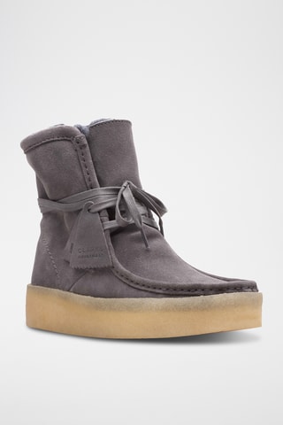 Bottines fourrées en nubuck WallabeeCup - Gris