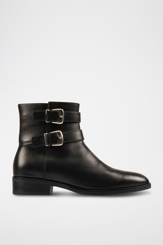 Bottines fourrées en cuir Pure - Noir