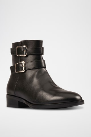 Bottines fourrées en cuir Pure - Noir