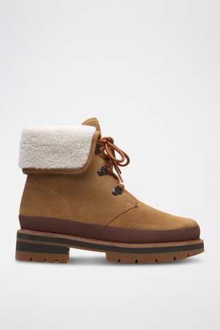 Bottines fourrées en nubuck Orianna - Marron