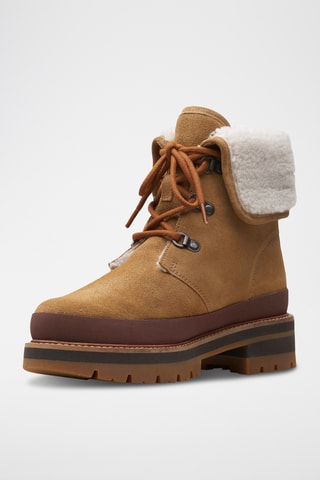 Bottines fourrées en nubuck Orianna - Marron