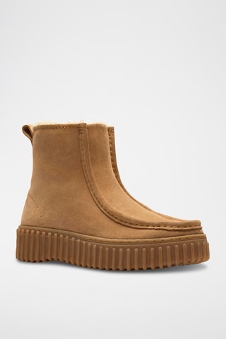 Bottines fourrées en cuir Torhill - Beige