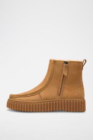 Bottines fourrées en cuir Torhill - Beige