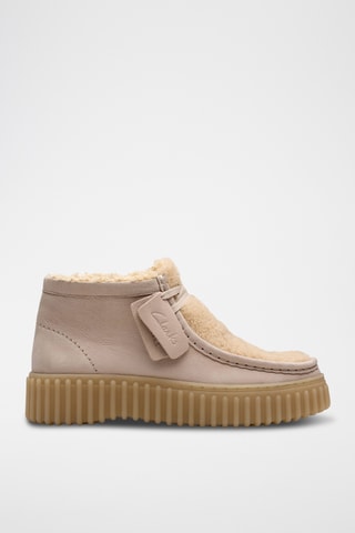 Bottines fourrées en cuir Torhill - Beige