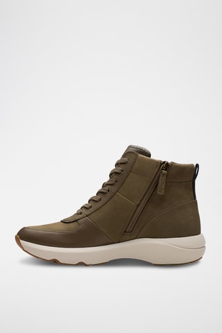 Baskets montantes en cuir Tivoli Lane - Vert olive