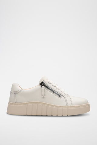 Baskets plateformes en cuir Mykah - Blanc cassé
