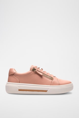 Baskets plateformes en cuir - Rose