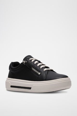 Baskets plateformes en cuir - Bleu clair