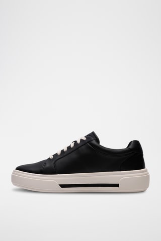 Baskets plateformes en cuir - Bleu clair