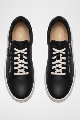 Baskets plateformes en cuir - Bleu clair