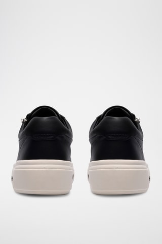 Baskets plateformes en cuir - Bleu clair