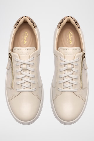 Baskets plateformes en cuir - Ecru