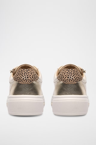 Baskets plateformes en cuir - Ecru