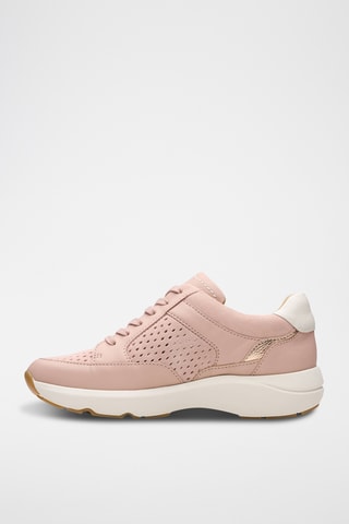 Baskets compensées en cuir Tivoli - Rose
