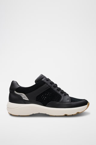 Baskets compensées en cuir Tivoli - Noir