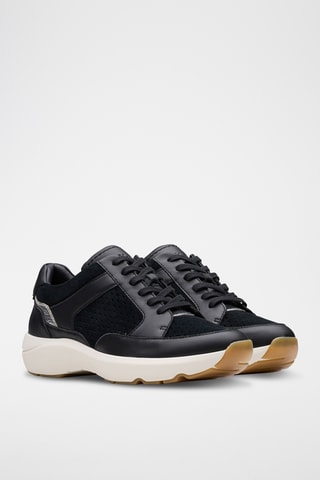 Baskets compensées en cuir Tivoli - Noir