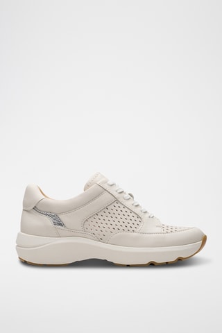 Baskets compensées en cuir Tivoli - Blanc