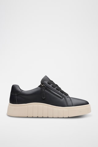 Baskets plateformes en cuir Mykah - Noir