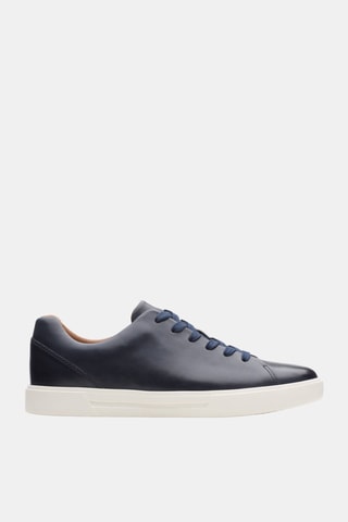 Baskets en cuir Un Costa Lace - Bleu marine