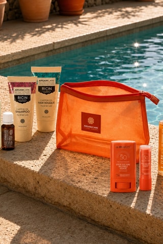 Trousse de voyage cheveux et visage Summer Glow Huile de Ricin - 8 produits
