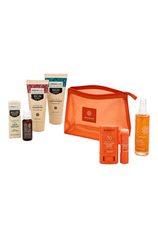 Trousse de voyage cheveux et visage Summer Glow Huile de Ricin - 8 produits