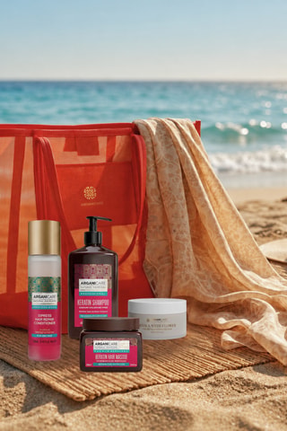 Coffret cheveux et corps Summer Glow Kératine - 6 produits