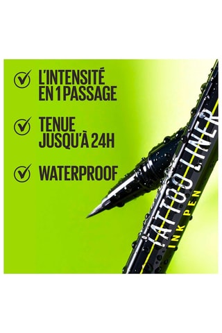 Tattoo Liner Ink Pen - Negro - 9 ml - Maybelline