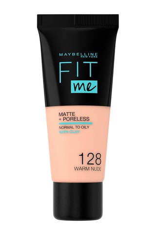 Base de maquillaje líquida Fit Me Matte Poreless - N.° 128 Beige Doré - 30 ml - Maybelline