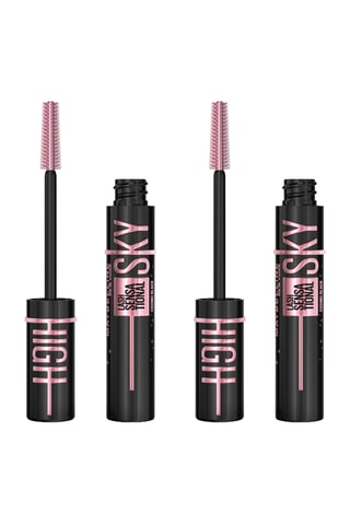2 máscaras de pestañas Sky High Cosmic Black - 2 x 7,2 ml - Maybelline
