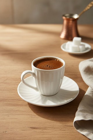 Service à café expresso en porcelaine - 6 personnes