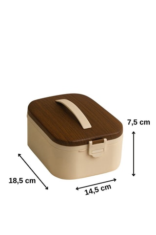 Lunch box en acier inoxydable - 14,5 x 18,5 x 7,5 cm