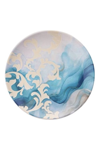 6 assiettes plates en céramique - 25,5 cm