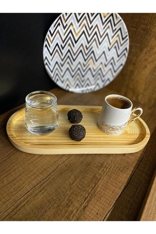 Plateau de service en bois - 12,5 x 27 cm