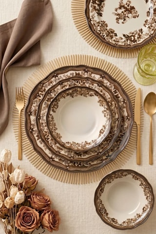 Service en porcelaine Velour Brown Fulya - 24 pièces