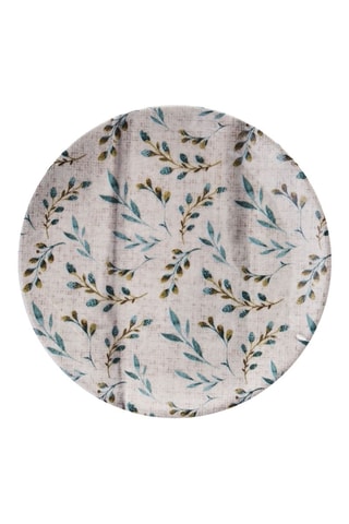 6 assiettes plates en céramique - 25,5 cm