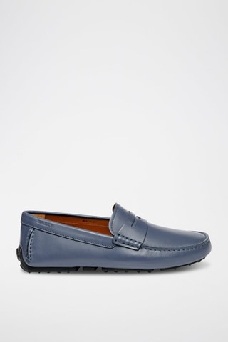 Mocassins en cuir de mouton - Bleu